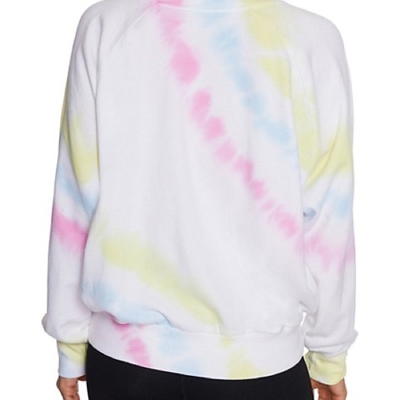 Betsey Johnson Tie-Dyed Lightning Bolt Graphic Raglan Sweatshirt - Picture 2 of 8